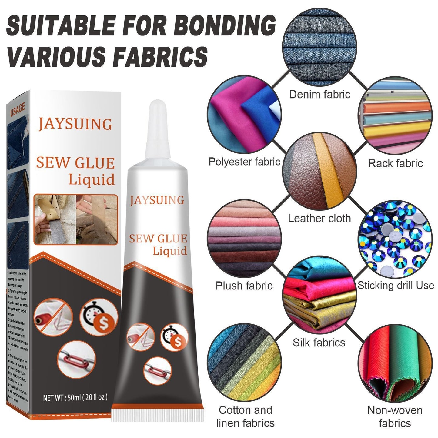 CLOTH REPAIR SEW GLUE