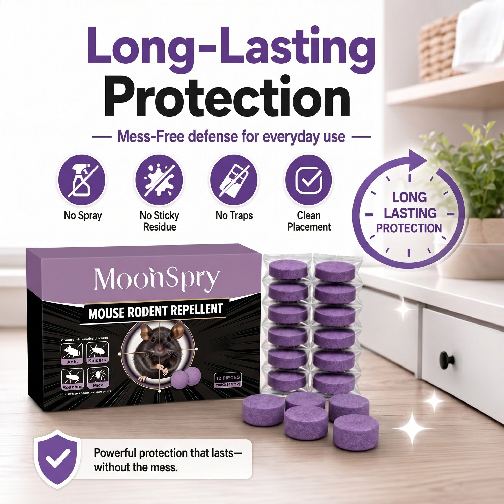 💖12-Pack Rodent Repellent Balls for Home Kitchen Effective Pest Control Solution
