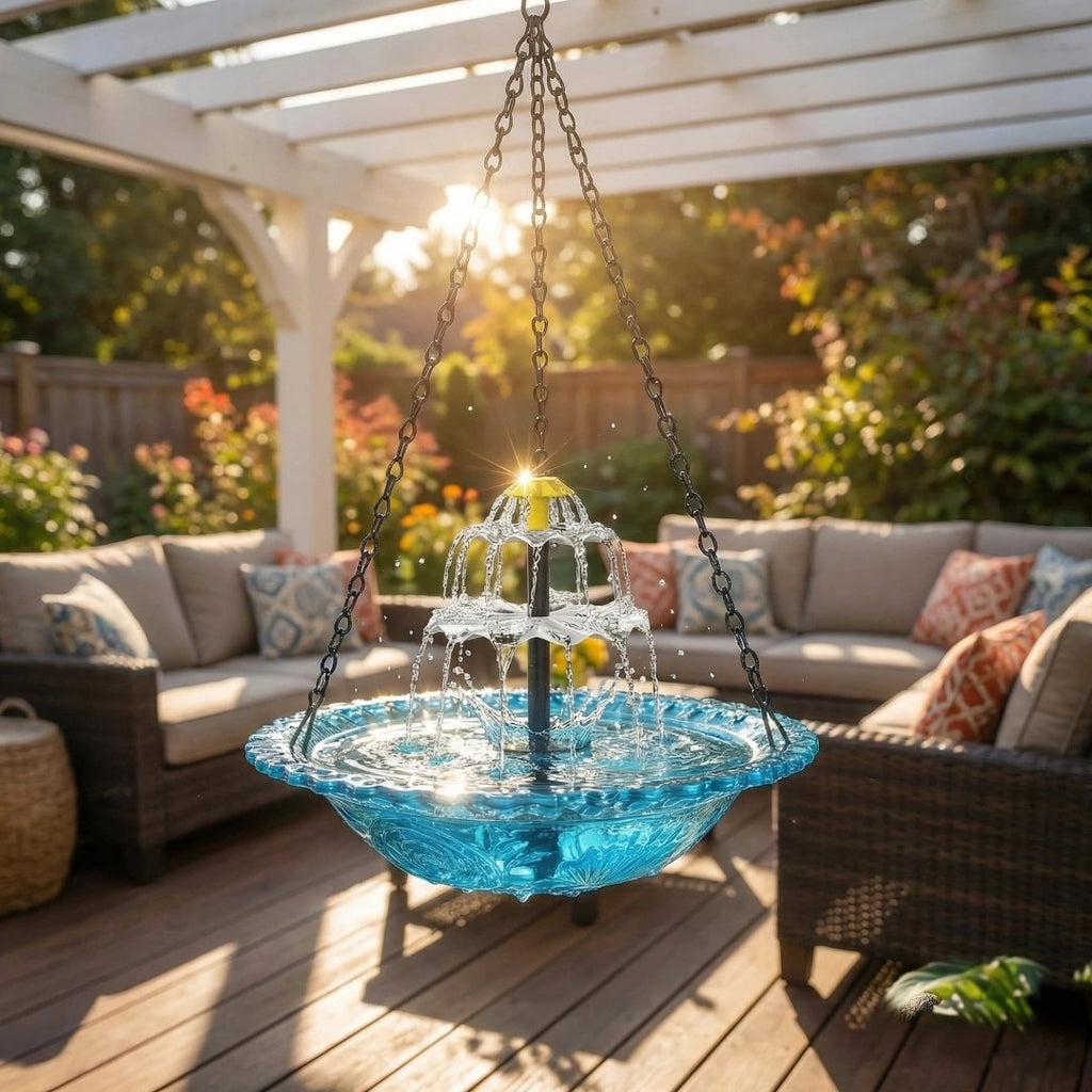 ✨🐦Solar Cascade Hanging Bird Bath Fountain