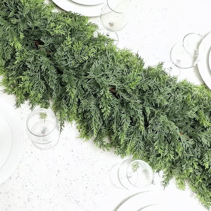 ⛄Christmas Artificial Cypress Leaf Vine Wreath🎄(1.8m)