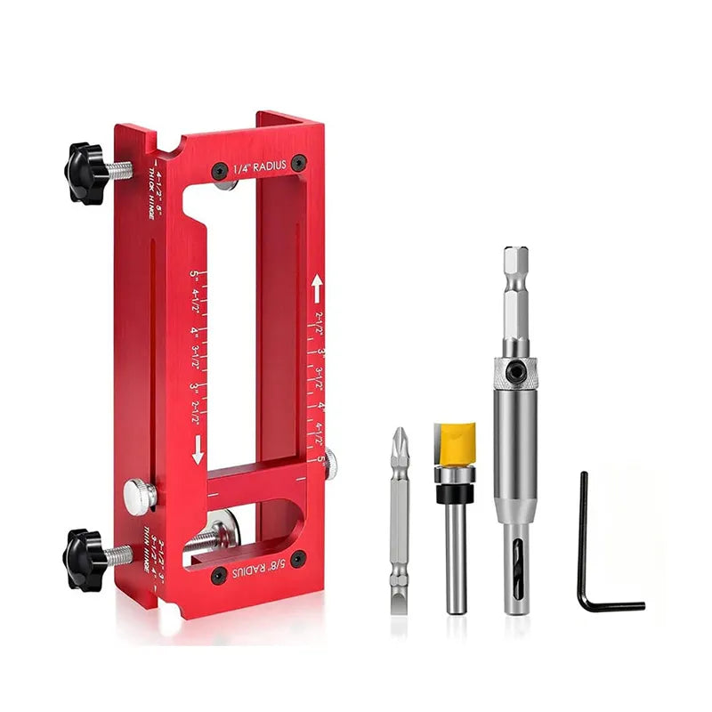 Adjustable Door Hinge Mortise Jig Kit