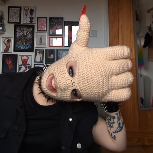✋ Handmade Giant Hand Crochet Balaclava