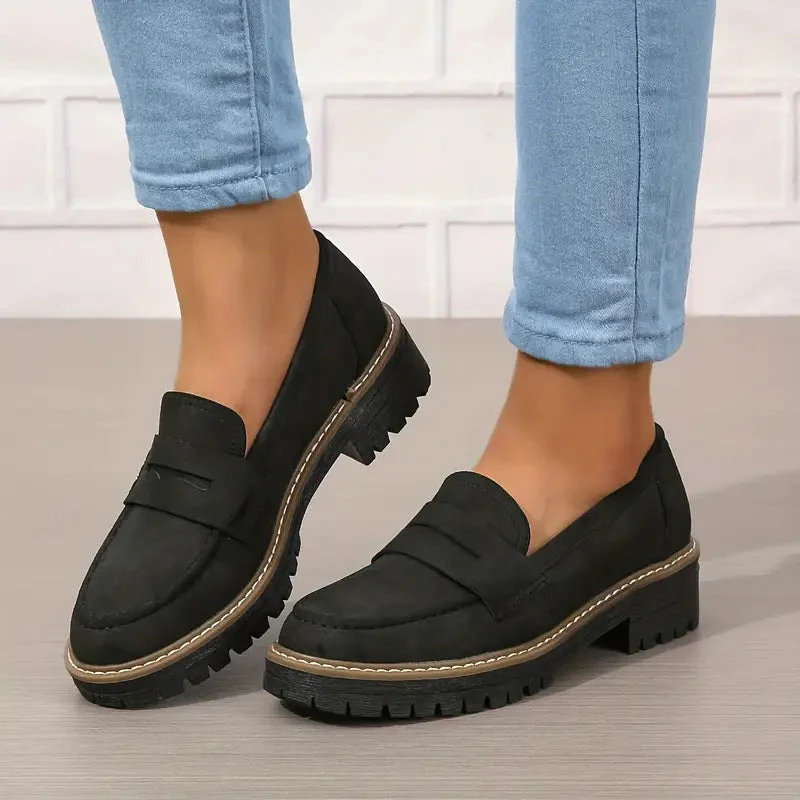 🌿Women's Comfortable Chunky Slip On Platform Loafers