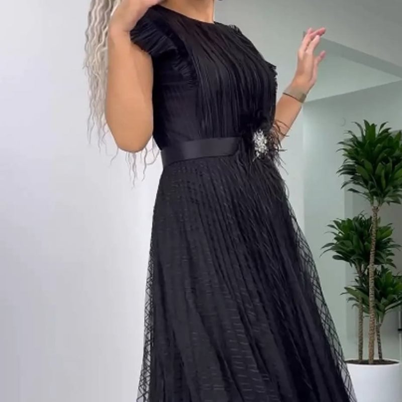 🌸Spring Specials🌸 Gauze Spun Pleated Slim Fit Dress