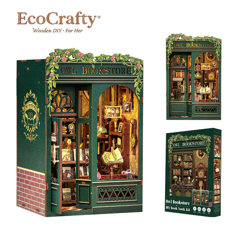 Exclusive Offer💥Owl Bookstore DIY Miniature Booknook Wooden Furniture Kit