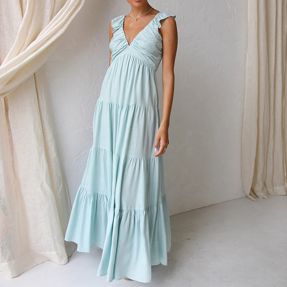 Elegant Maxi Dress With Ruffles