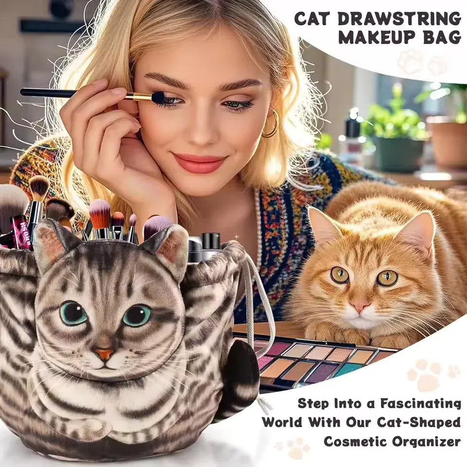 Cute cat-shaped storage bag