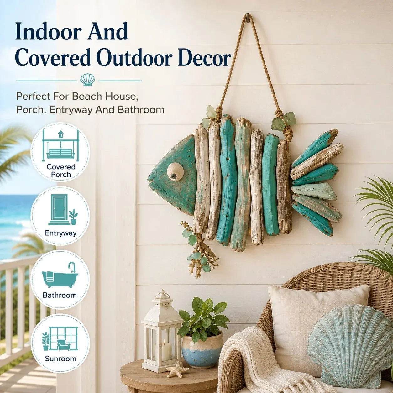 🎉Lighted Coastal Fish Wall Decor