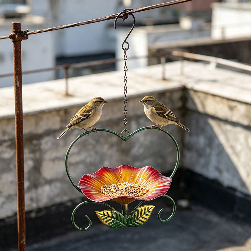 Outdoor Hanging Heart-Shaped Bird Feeder