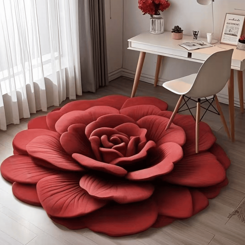 Floral Plush and Diatomaceous Earth Rug
