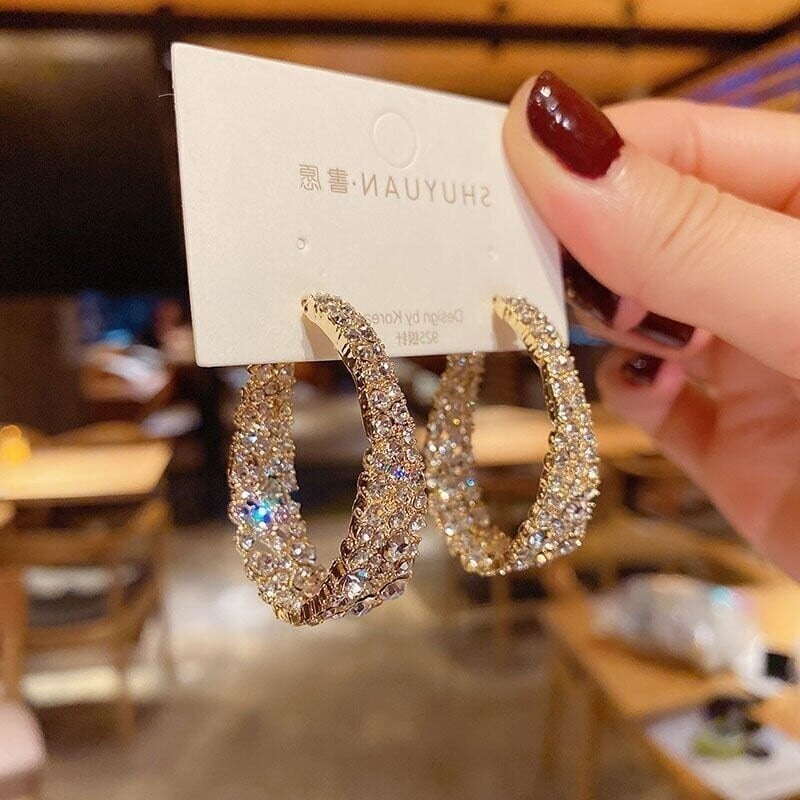 Rhinestone earrings