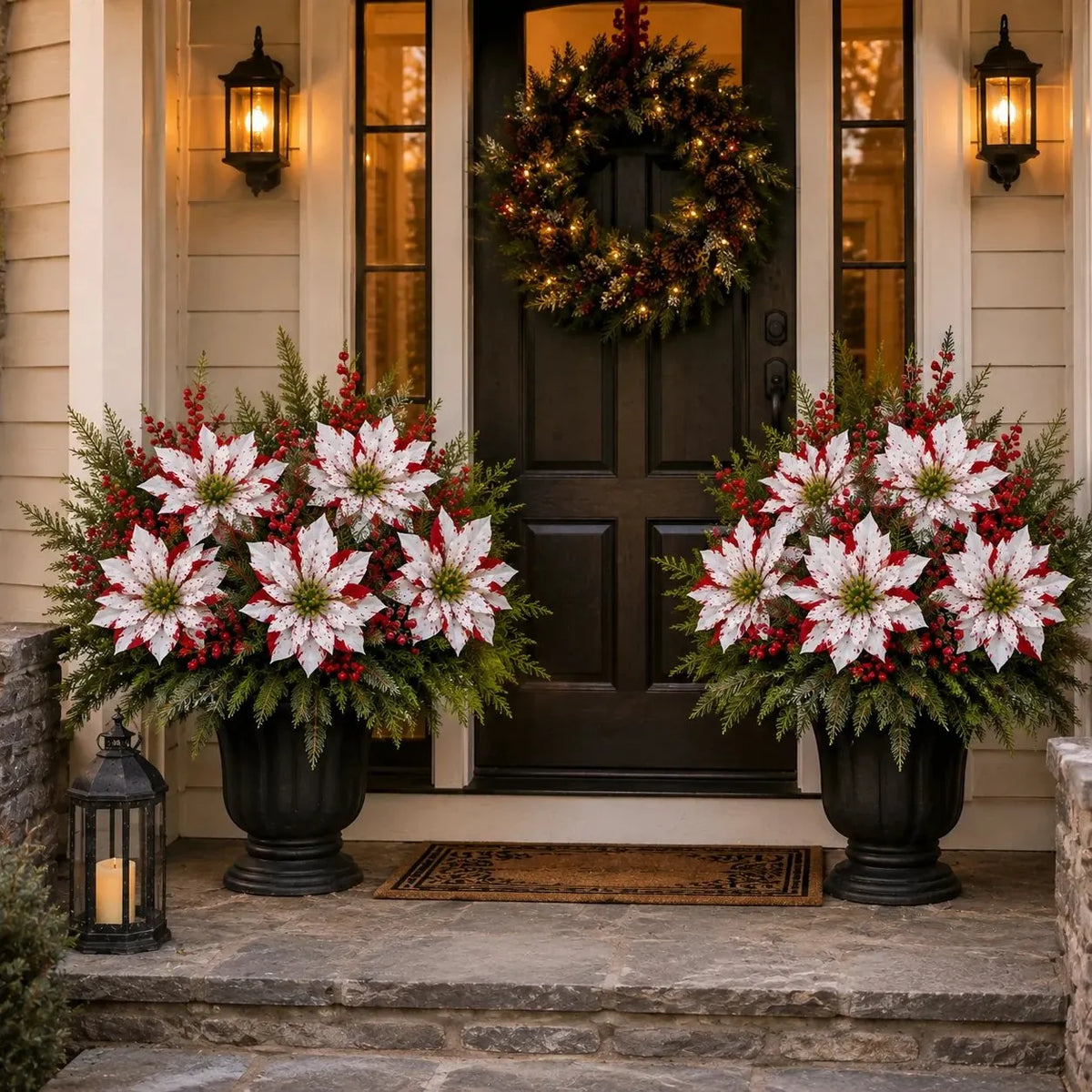 🎉❀🔥Christmas Poinsettia Planter Inserts