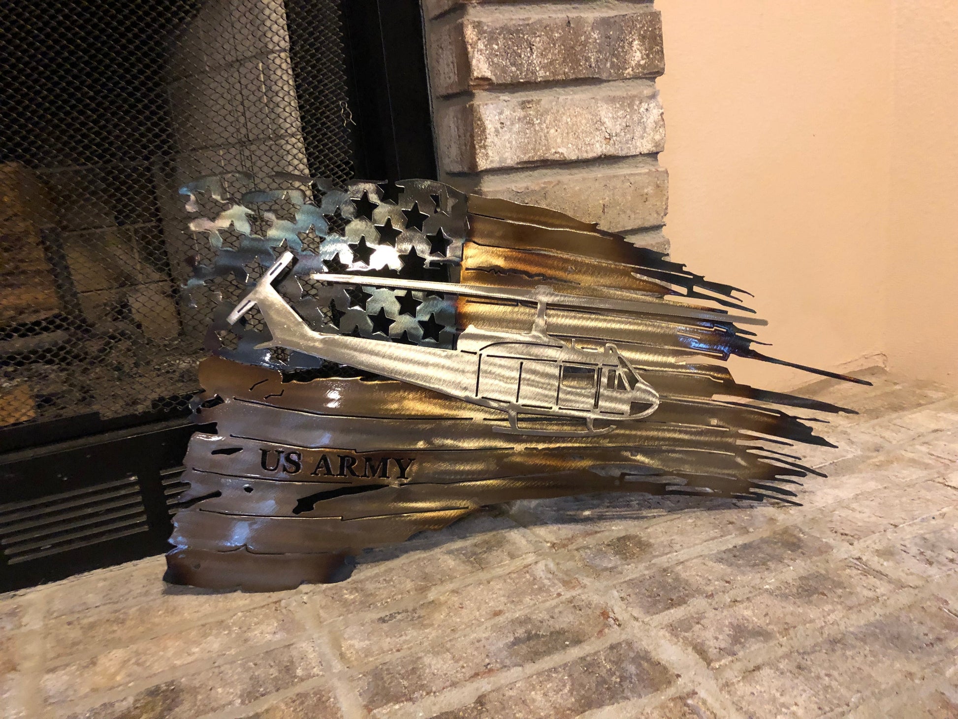 (🎁Father's Day Sales🎁)Tattered American Flag - Huey Edition(40cm*20cm /16in*8in)