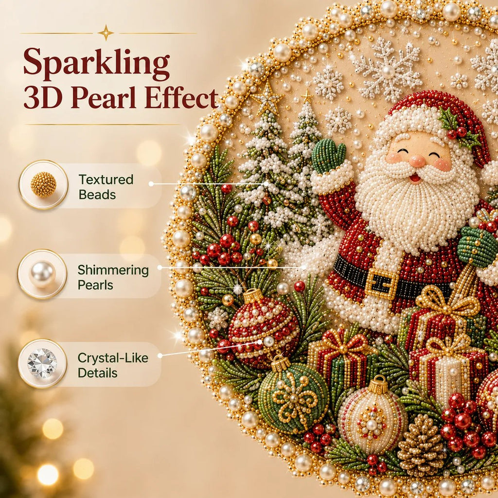 🔥HOT SALE🔥🌸🌻🍂🎄✨ Four Seasons & Holiday Pearl Art Hanging Wreath Kit | Luxury Flocked Canvas with Scratch-Resistant Non-Fading Pearl Beads DIY Handmade Seasonal Decor 💎