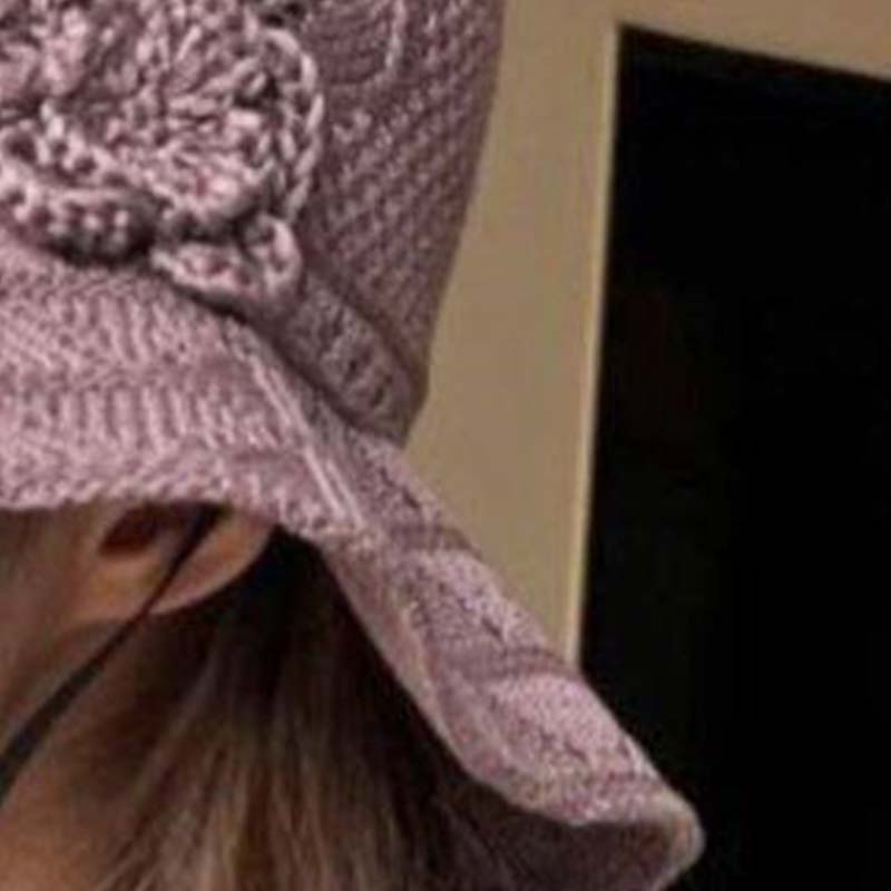 🔥Women's Crochet Bucket Hat with Flower Accent