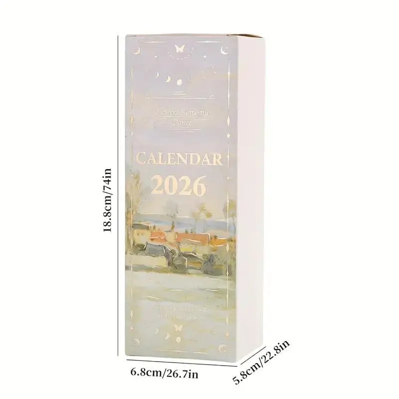 European Style Oil Painting Flip Calendar