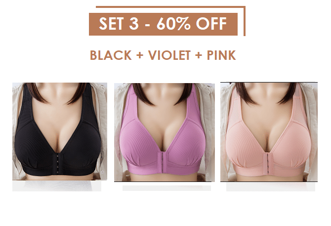 1 Plus Size Sexy Push Up Bra Front Closure Solid Color Brassiere