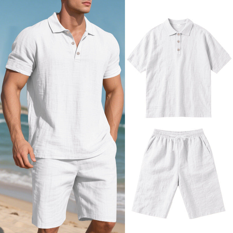 📢📢⏰Men's Casual Top & Shorts 2-Piece Set