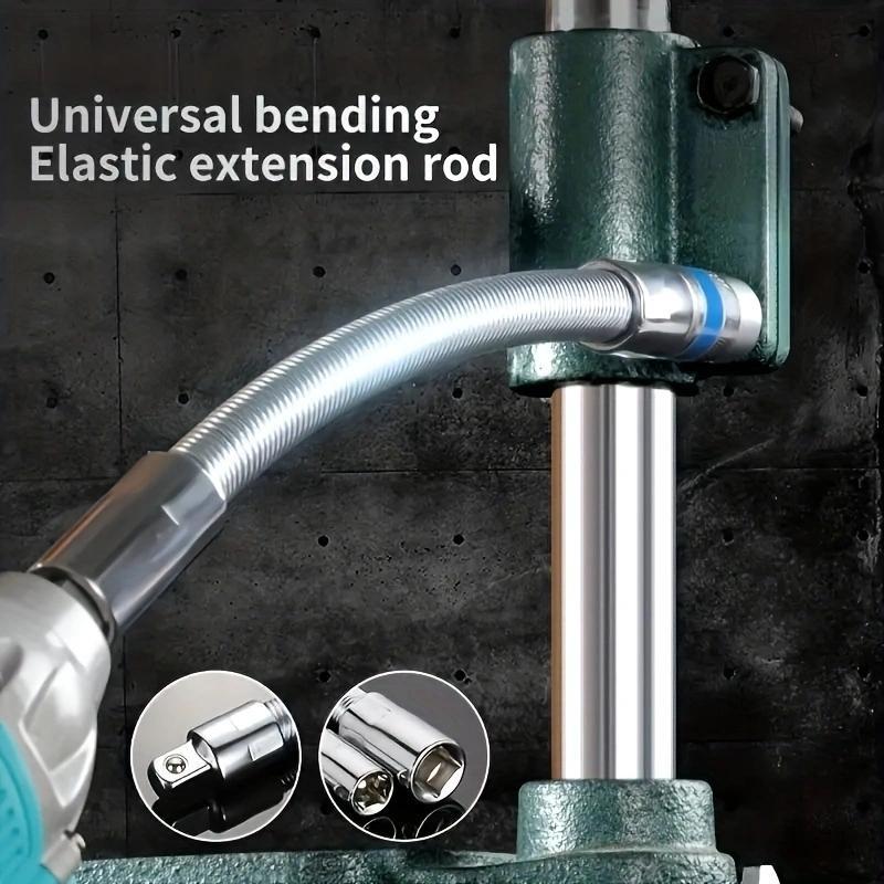Universal Electric Wrench Socket, 3 Counts Bendable Flexible Shaft, Extension Rod & Force Connecting Rod For Home, Car & Office, Repair Socket Wrench Tools
