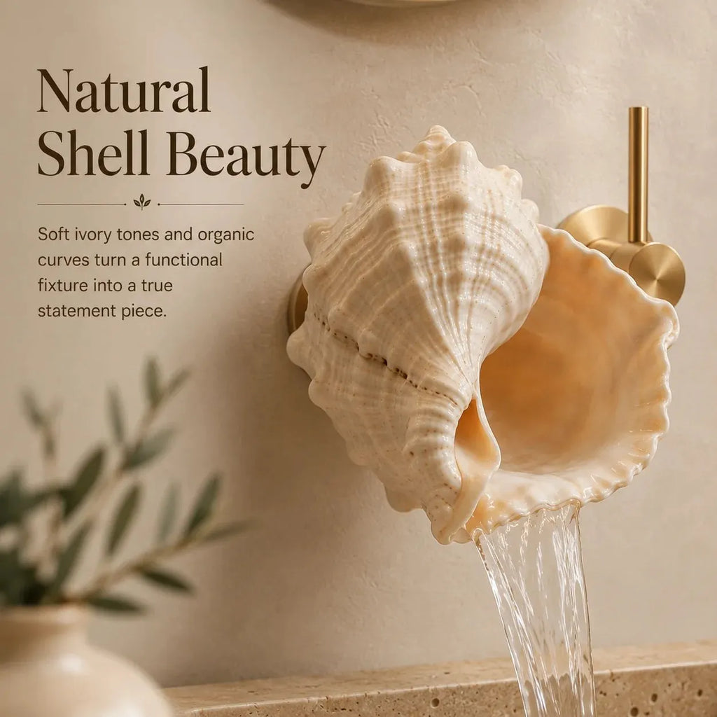 🐚Coastal Seashell Wall-Mount Faucet