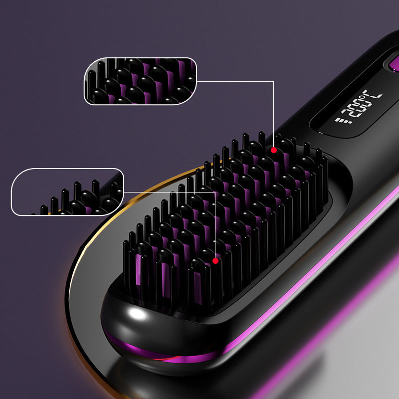 🔥🔥Wireless Ceramic Heating Hair Straightening Comb