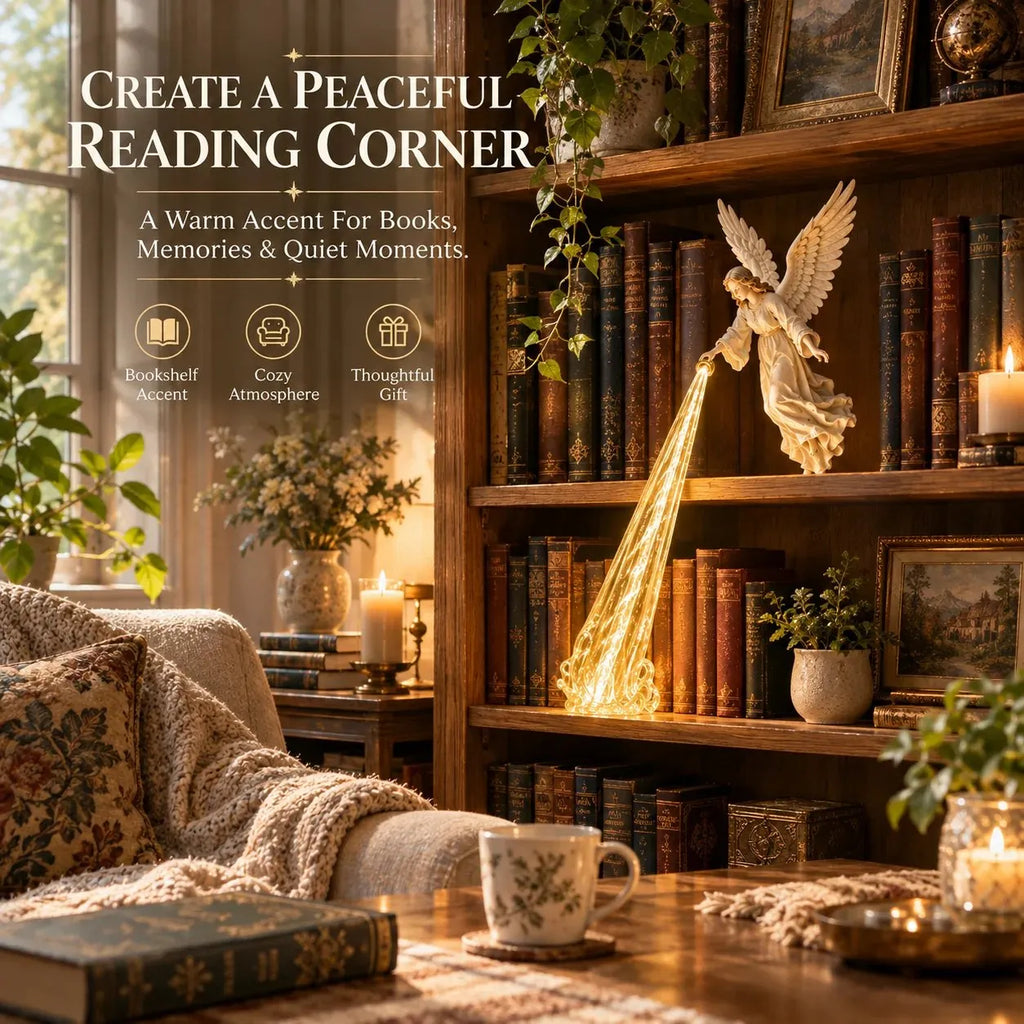 🎉🎁 Heavenly Guardian — Angel Beam Bookshelf Decor