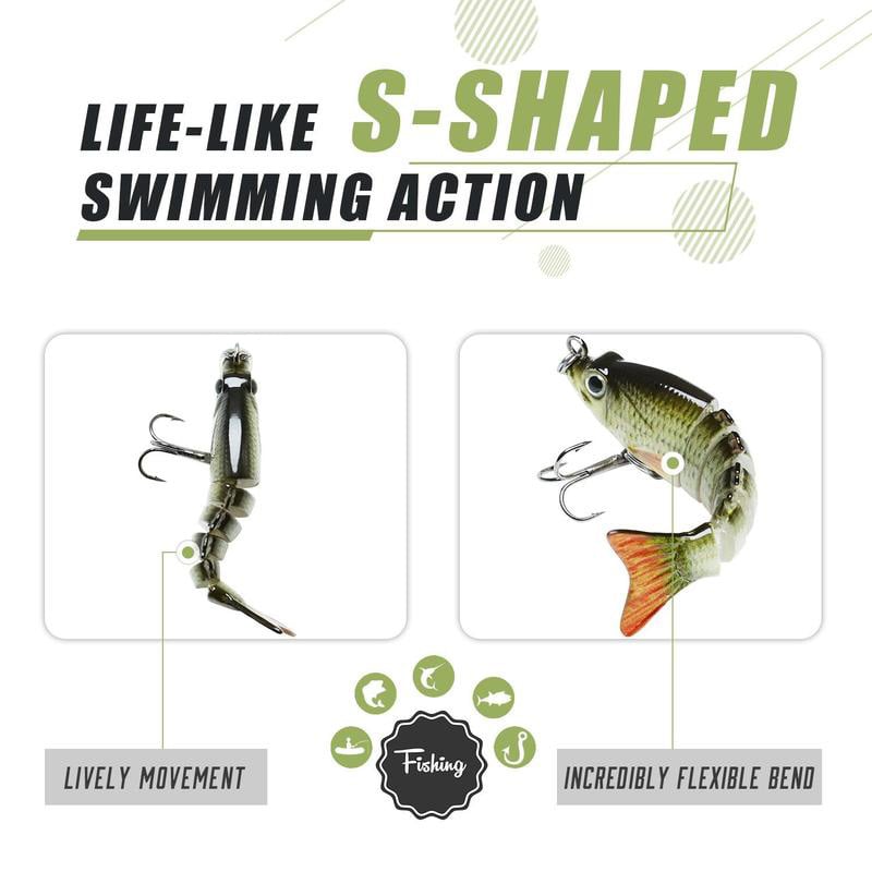 2'' Lifelike Fishing Lures for Freshwater and Saltwate