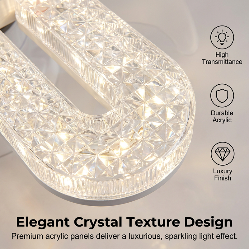 Keeping You Cool And Sparkling   Crystal-Effect LED 5-Blade LED Fan Light