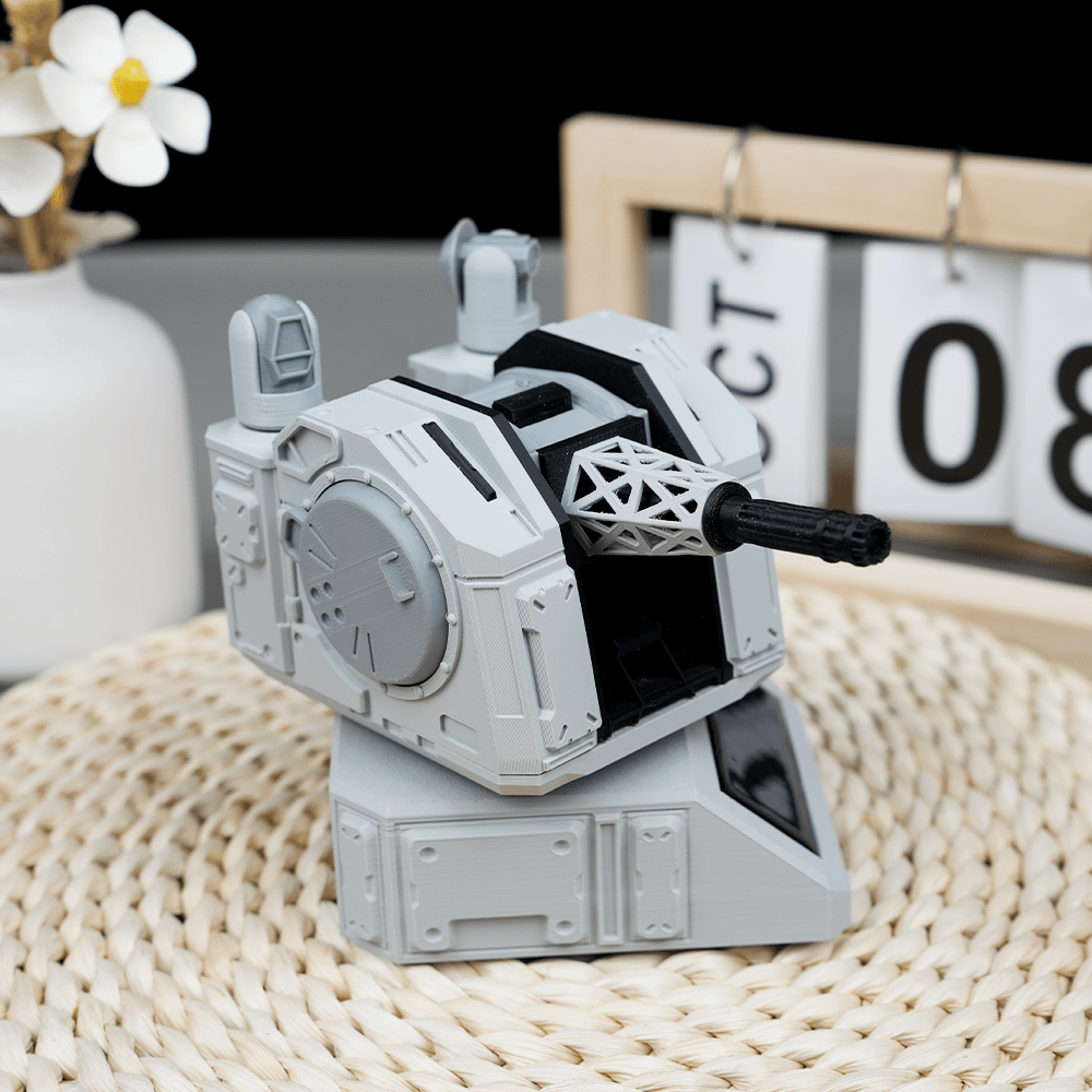 🛡️Solar-Powered Rotating Aircraft Carrier Gun Model