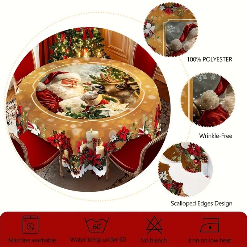 🎄Tovaglia di Natale – Decorazione festiva per la tavola di Natale e le festività, lavabile