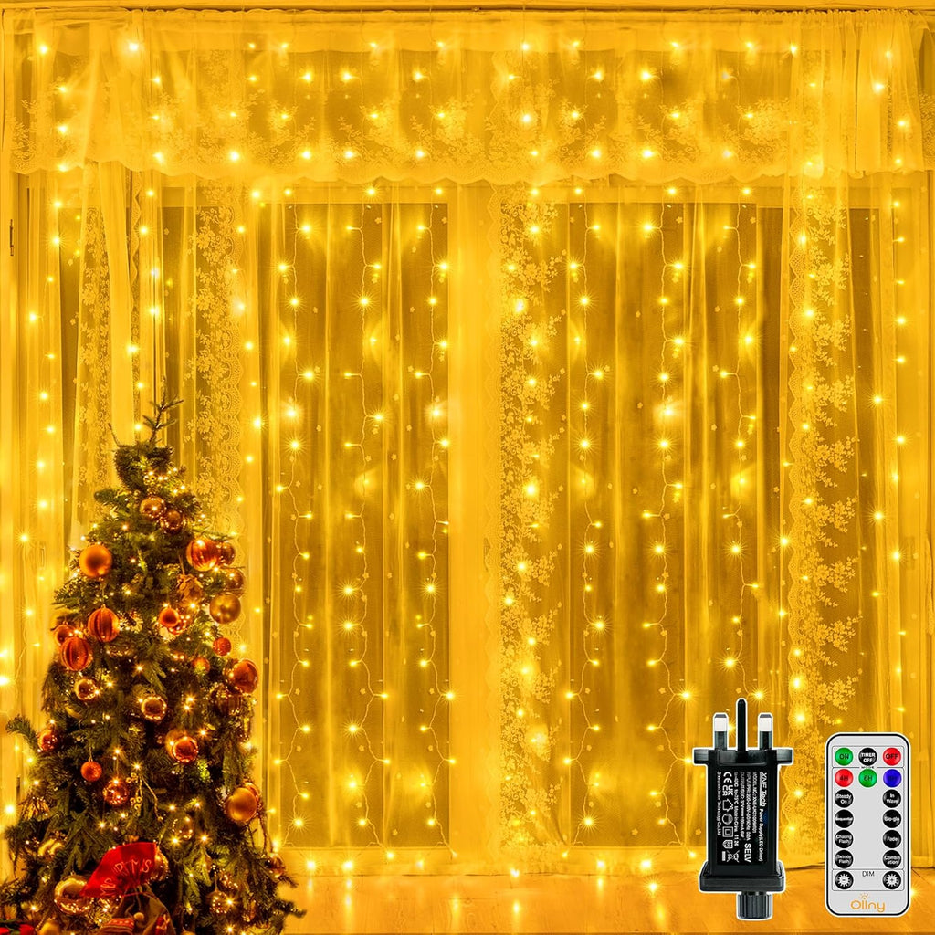 ✨Curtain Lights Indoor Outdoo — 🎄Christmas Window Fairy LightsWaterfall Hanging String Light✨✨
