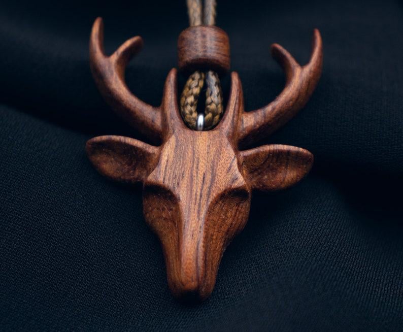 Handmade Deer Wooden Pendant-Animal Necklace