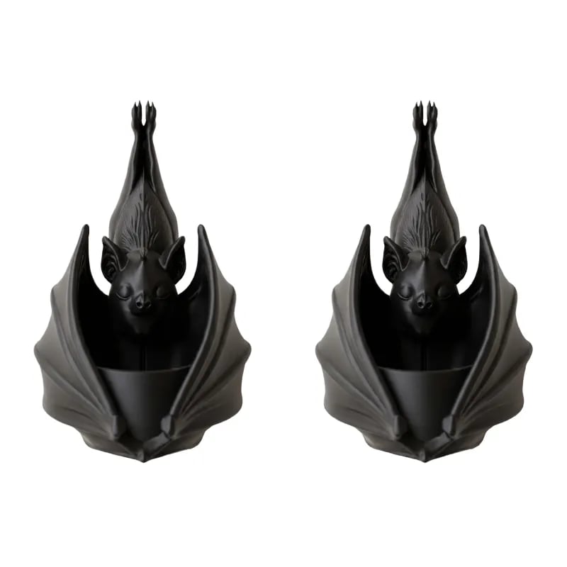 🎉3D Printed Bat Wall Hanging Planter ⭐Multi-purpose Gothic Bat Decor Pot For Succulents Candles Small Ornaments