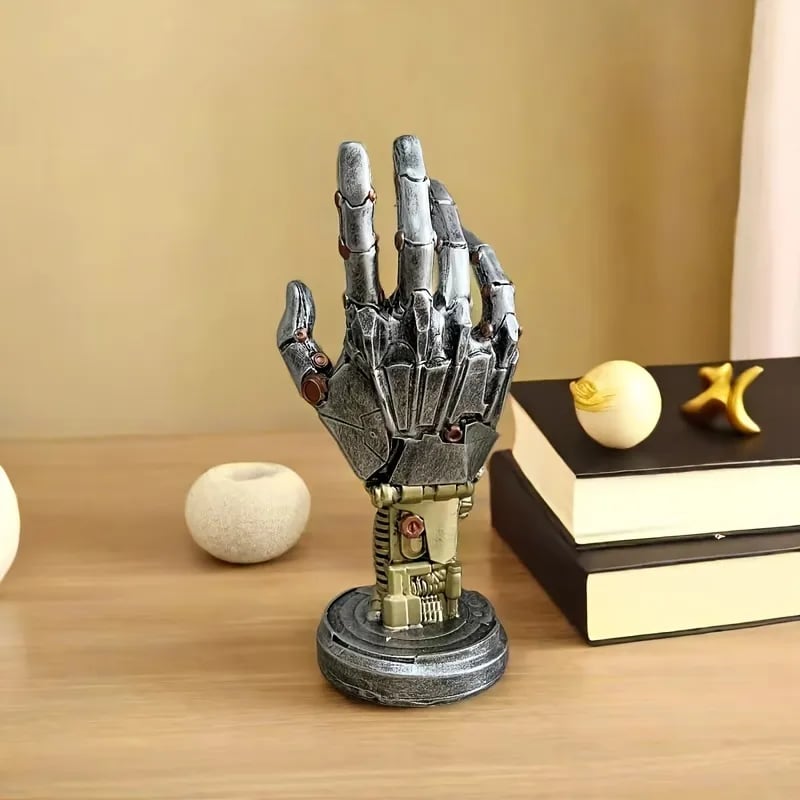 Cyberpunk Mechanical Hand Ornament – Futuristic Style for Your Space!