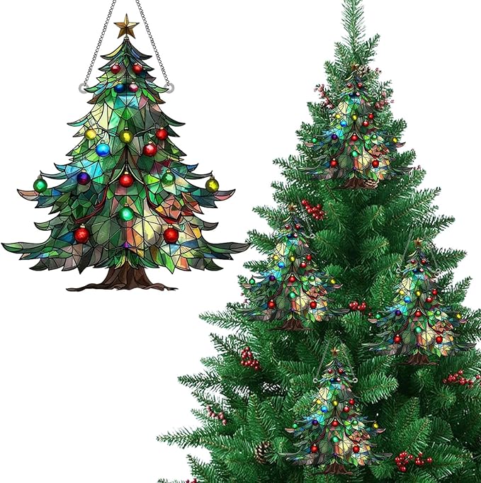 🎄🌈Christmas Tree Sun Catcher(2D Acrylic)