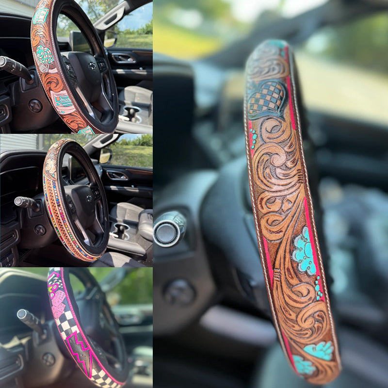 Western Cowboy Steering Wheel Cover