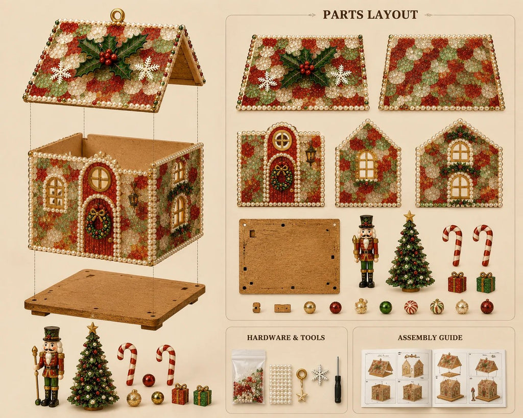 🔥HOT SALE🔥Plymagic DIY Sea Glass - Christmas Cottage