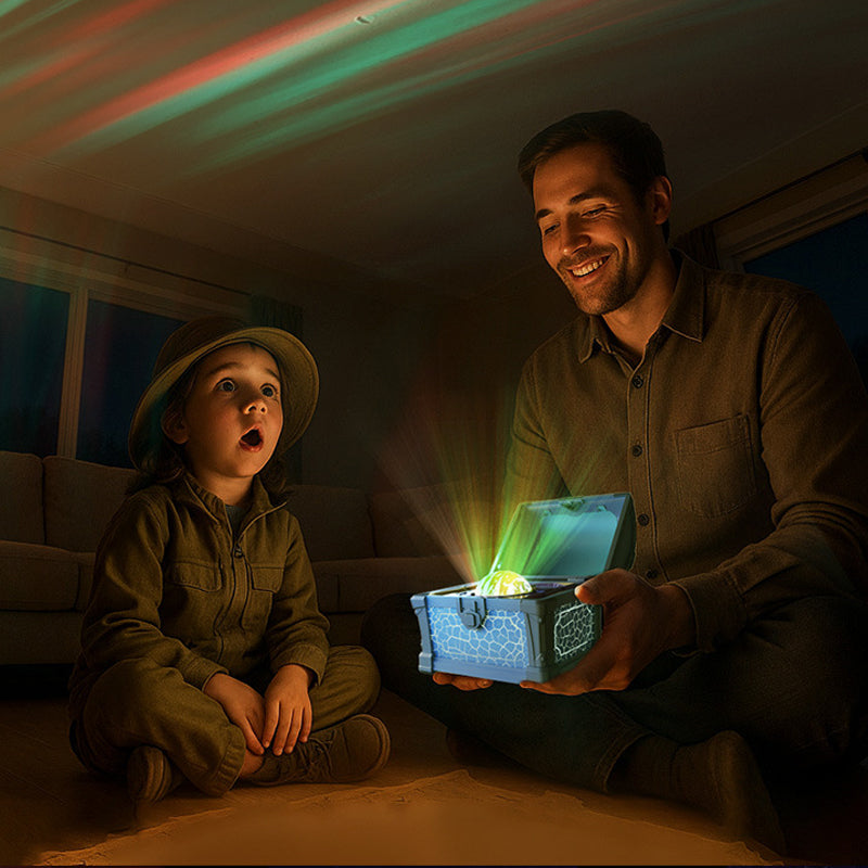 ✨[Treasure Chest Aurora Projection Night Light]✨