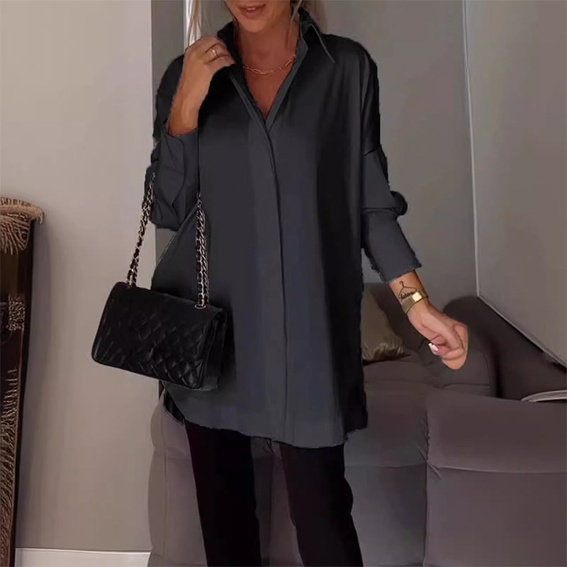 ⏳Women Casual Side Slit Shirt
