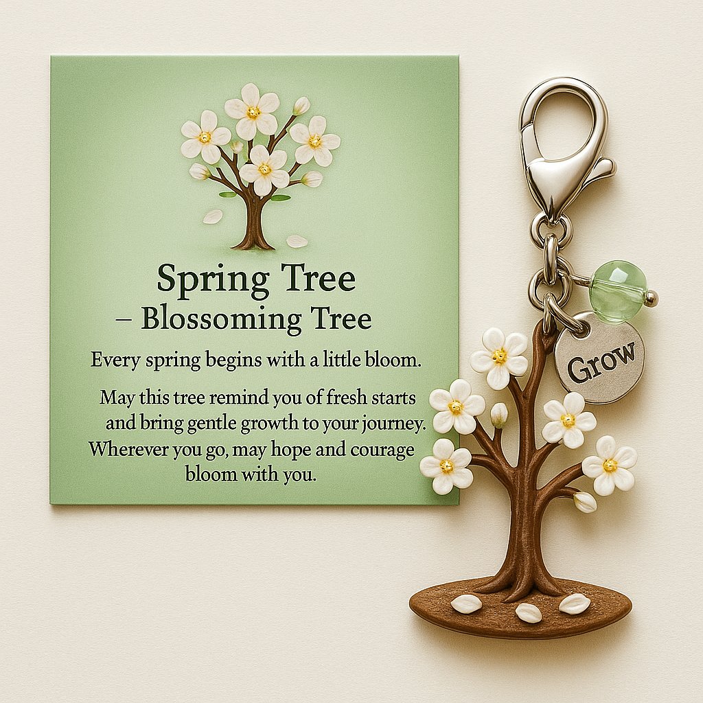 🌸🍂Four Seasons Blessing Tree Charm Set – Grow, Shine, Home, Warm