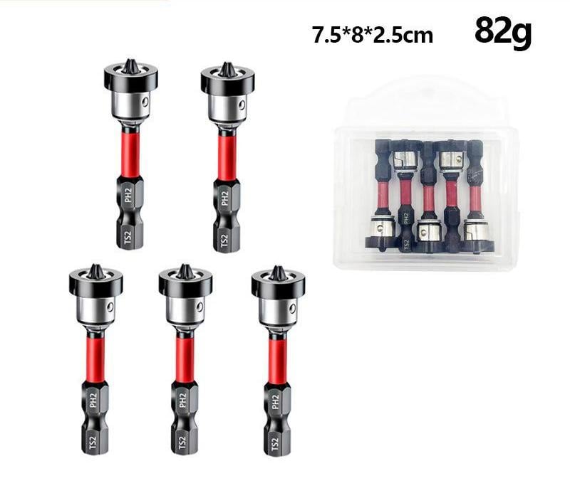 🔩 Drywall Bit Attachment with Depth Stop, PH2 Magnetic Drywall Screwdriver Bits