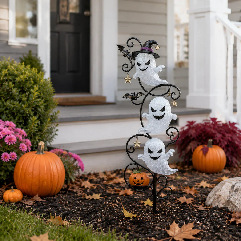 ☀Solar-Powered Little Ghost Garden Stake Light | Whimsical Halloween Outdoor Decor |