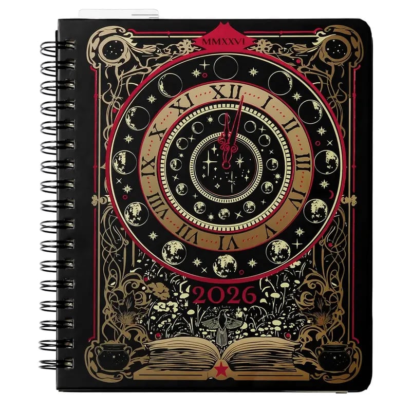 📚🧙‍♀️Waiting for the Night 2026 Weekly Planner🧹HARDCOVER BOOK