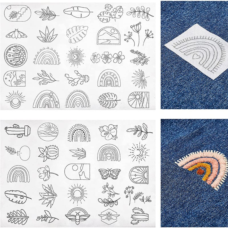 Water Soluble Flower Patterns for Embroidery🎁