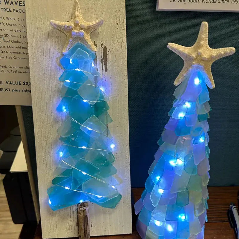 🌲🌲DIY Sea Glass Christmas Tree