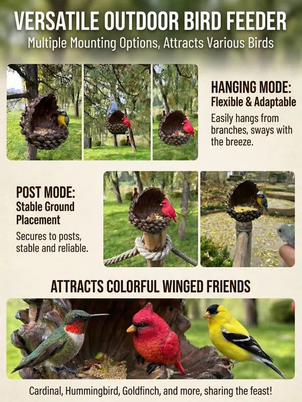 Hanging Wild Bird Feeder for Outside