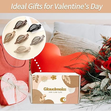 🌞Summer Hot Sale✨French Concord Flat Hair Clips, Curved Claw Clips for Women Girls, Lay Down Claw Clips, Valentine's Day Gifts Accessories