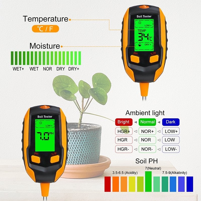 🔥🌱4-in-1 Soil Moisture Meter Digital