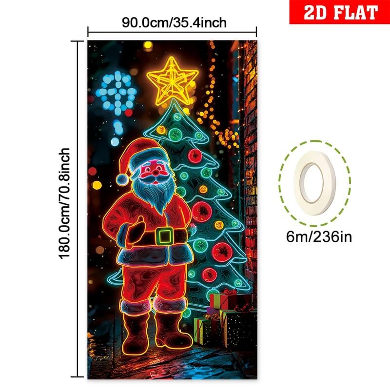 🎄Christmas Door Cover For Instant Holiday Decor