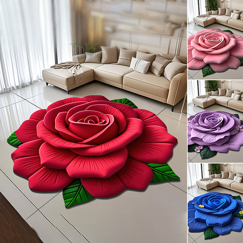 🏠🔥Floral Plush & Diatomaceous Earth Floor Mat✨